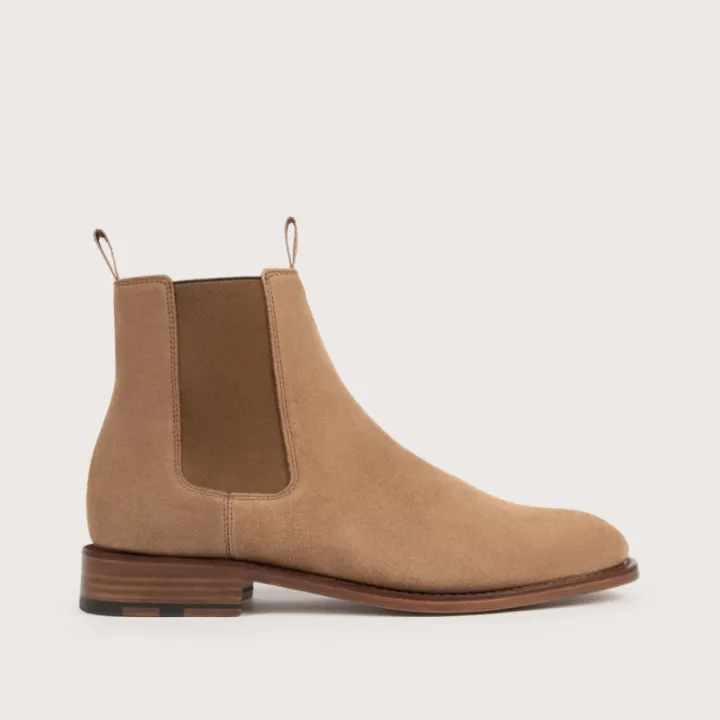 Heschung Les Intemporels|Bottines|Bottine Frêne HydrovelourscolorisTerre,semelleCuir
