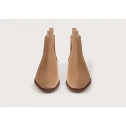 Heschung Les Intemporels|Bottines|Bottine Frêne HydrovelourscolorisTerre,semelleCuir