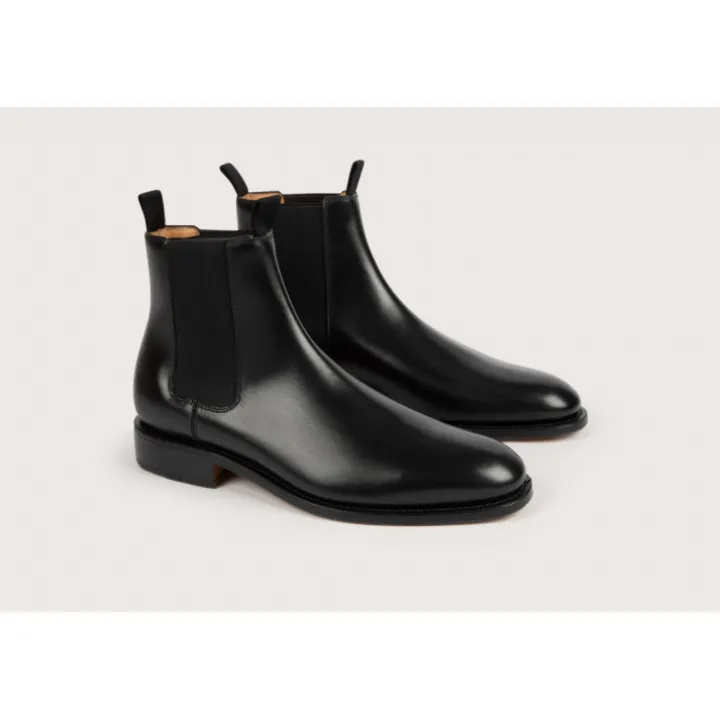 Heschung Les Intemporels|Bottines|Bottine Frêne BoxcolorisNoir,semelleCuir