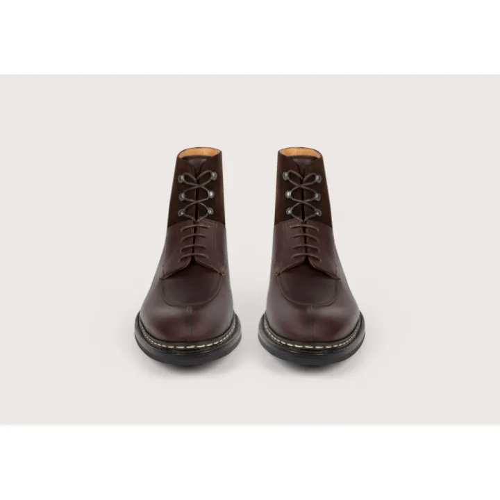 Heschung Les Intemporels|Bottines|Bottine Ginkgo Suportlo/HydrovelourscolorisMoro/Cafu00e9,semelleRavel