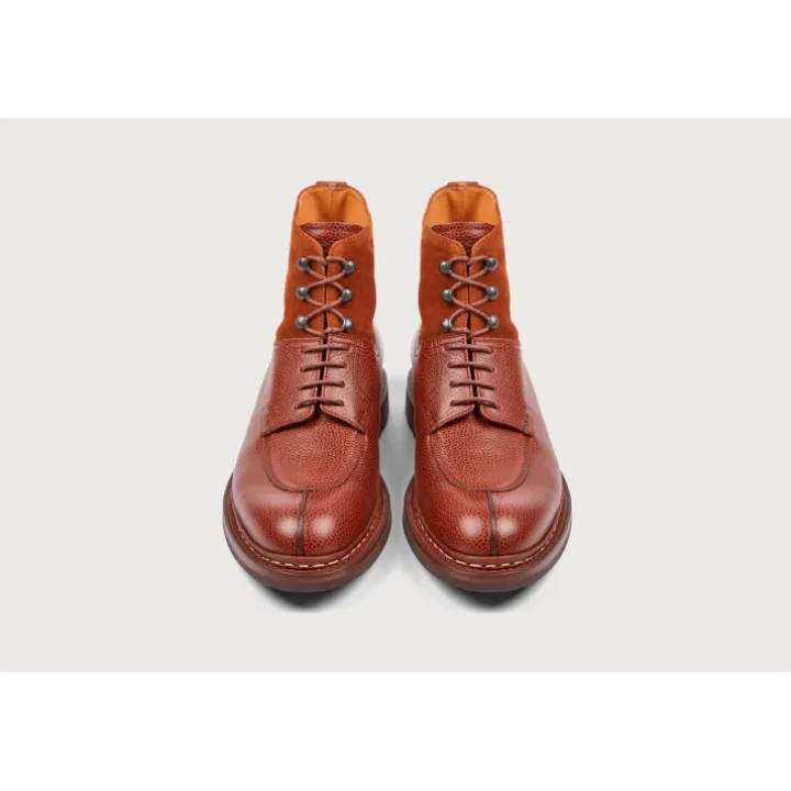 Heschung Les Intemporels|Bottines|Bottine Ginkgo Ontario/HydrovelourscolorisGold/Havanne,semelleRavel