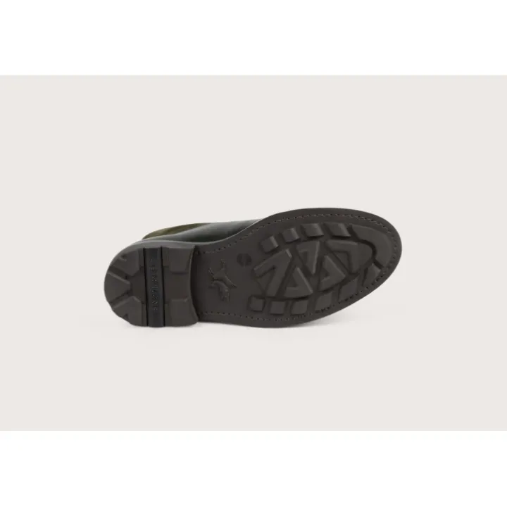 Heschung Les Intemporels|Bottines|Bottine Ginkgo Suportlo/HydrovelourscolorisSapin,semelleRavel