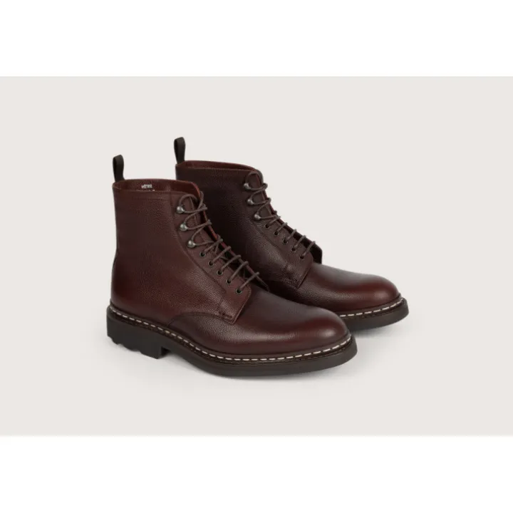Heschung Les Intemporels|Bottines|Bottine Hêtre Beluga/MoutoncolorisMoro,semelleRavel