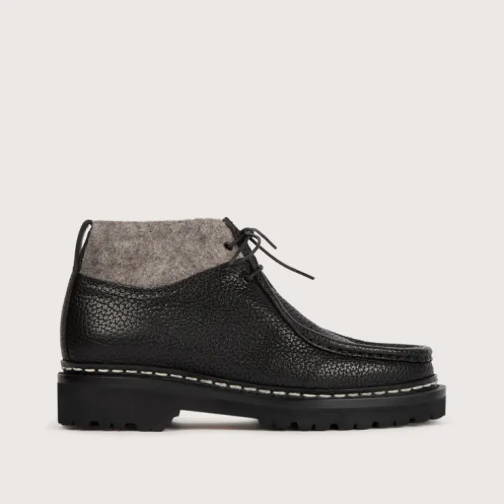 Heschung Bottines Et Bottes|Bottine Lierre Bufalo/VeloursFeutrecolorisNoir,semelleRoccia