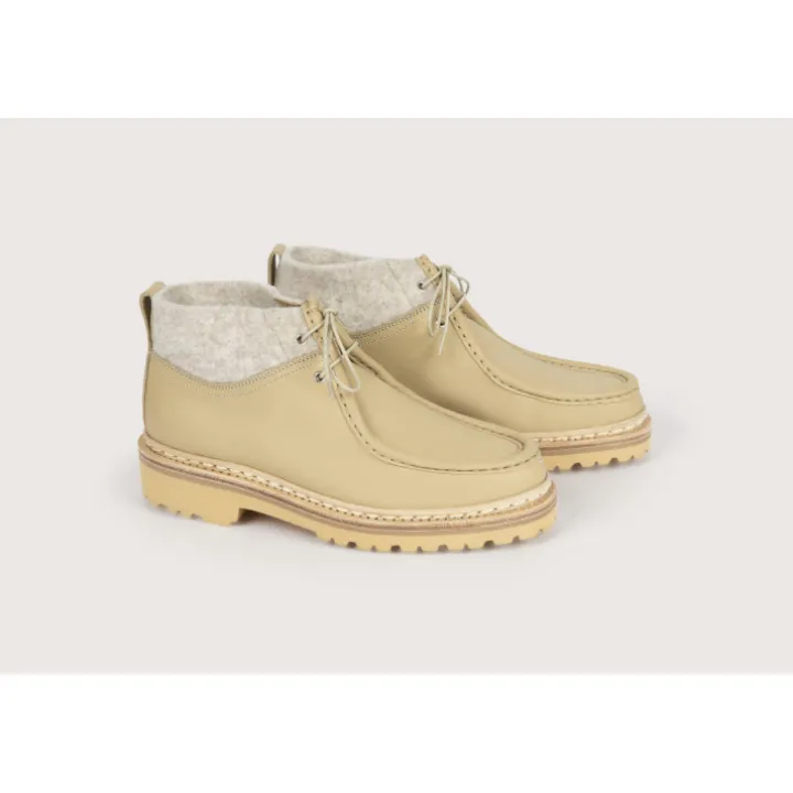 Heschung Bottines Et Bottes|Bottine Lierre Capra/TweedcolorisCreme/Argile,semelleRoccia