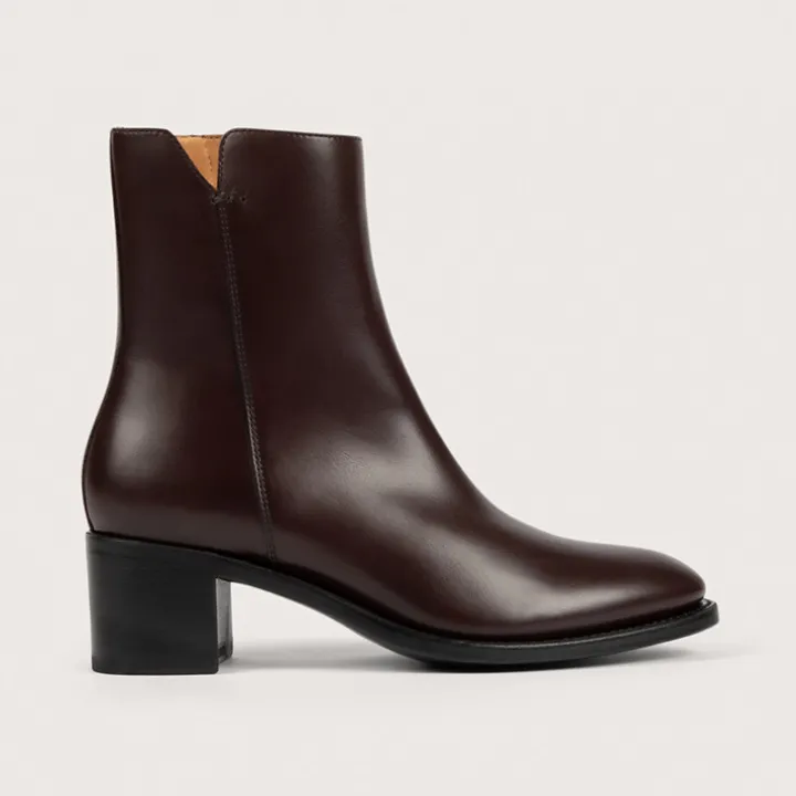 Heschung Bottines Et Bottes|Bottine Madeline KidcalfcolorisAubergine,semelleCuir