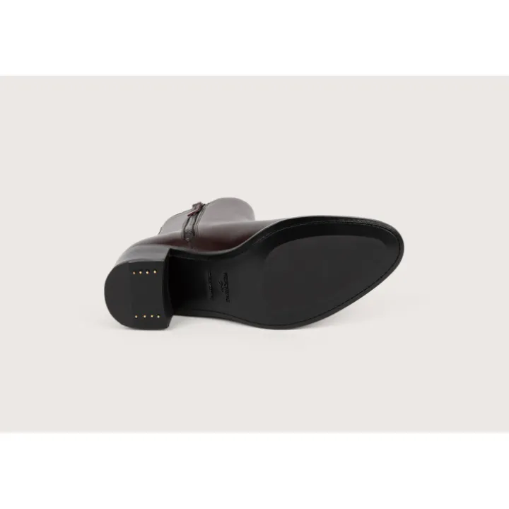 Heschung Bottines Et Bottes|Bottine Madeline KidcalfcolorisAubergine,semelleCuir
