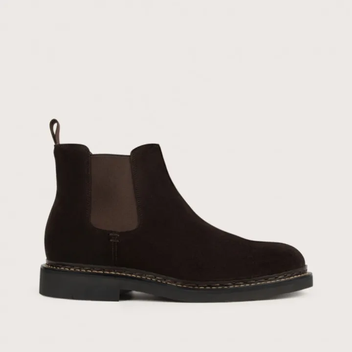Heschung Les Intemporels|Bottines|Bottine Tremble HydrovelourscolorisMoro,semelleHevea