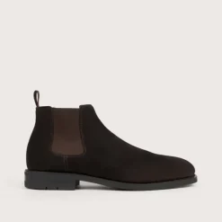 Heschung Les Intemporels|Bottines|Chelsea Boots Fusain HydrovelourscolorisMoro,semelleOnyx
