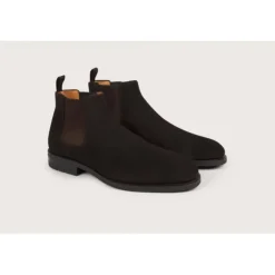 Heschung Les Intemporels|Bottines|Chelsea Boots Fusain HydrovelourscolorisMoro,semelleOnyx