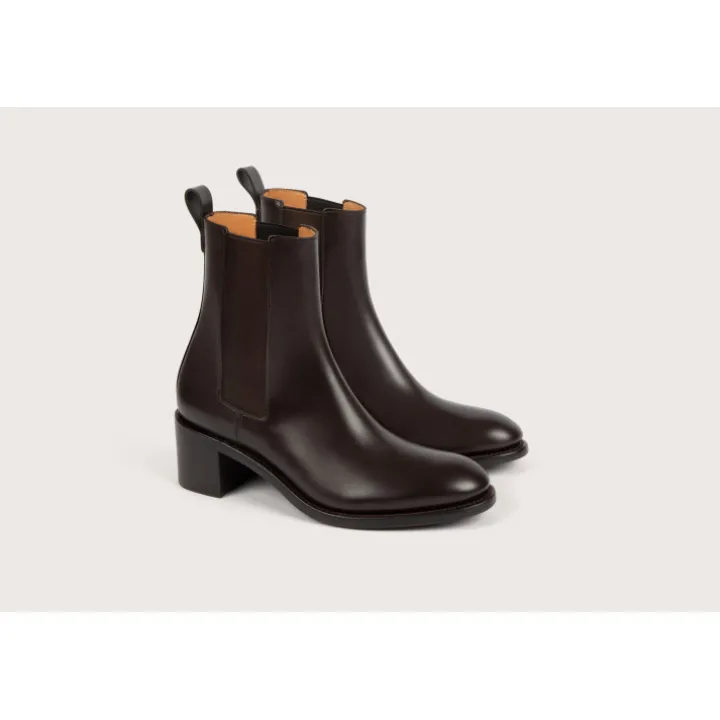 Heschung Les Intemporels|Bottines Et Bottes|Chelsea Boots Maud BoxcolorisMoro,semelleCuir