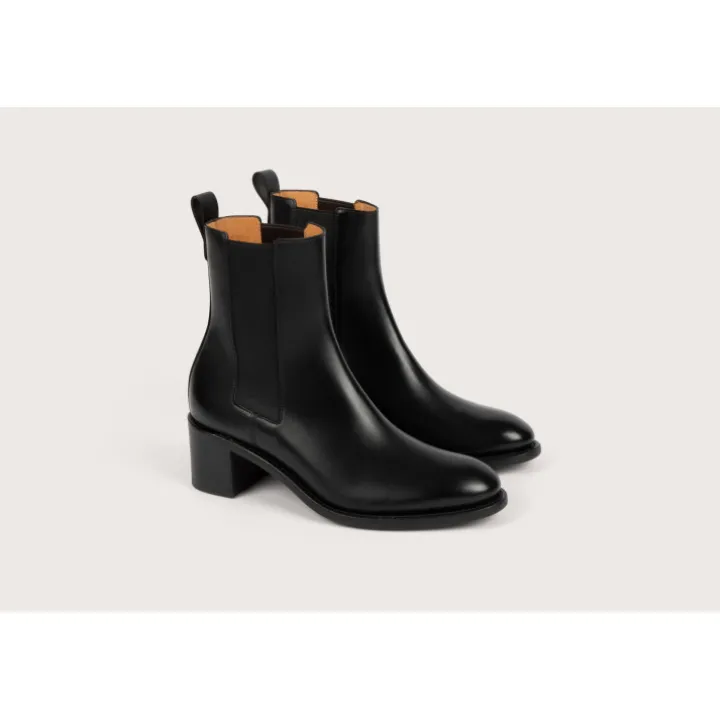 Heschung Les Intemporels|Bottines Et Bottes|Chelsea Boots Maud BoxcolorisNoir,semelleCuir