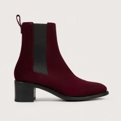 Heschung Les Intemporels|Bottines Et Bottes|Chelsea Boots Maud VelourscolorisAubergine,semelleCuir