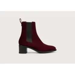 Heschung Les Intemporels|Bottines Et Bottes|Chelsea Boots Maud VelourscolorisAubergine,semelleCuir