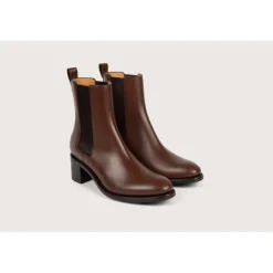 Heschung Les Intemporels|Bottines Et Bottes|Chelsea Boots Maud KidcalfcolorisChocolat,semelleCuir