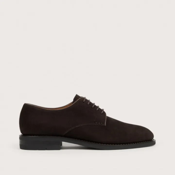 Heschung Les Intemporels|Derbies|Derby Aralia HydrovelourscolorisMoro,semelleOnyx