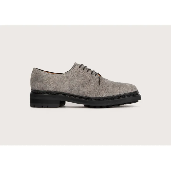 Heschung Derbies|Derby Aronia Velours/FeutrecolorisGrey,semelleCommando