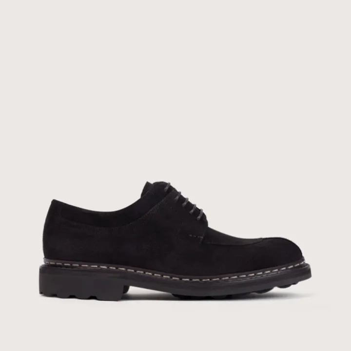 Heschung Les Intemporels|Derbies|Derby Catalpa HydrovelourscolorisMoro,semelleRavel