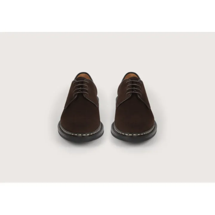 Heschung Les Intemporels|Derbies|Derby Crocus HydrovelourscolorisCafu00e9,semelleRavel