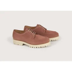 Heschung Derbies|Derby Ilex VelourscolorisRose,semelleG-Light