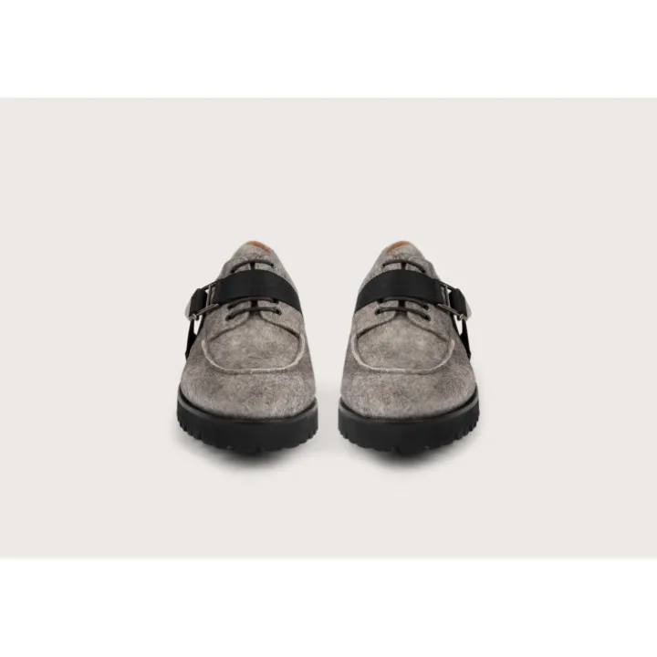 Heschung Derbies|Derby Ilex-S Velours/FeutrecolorisGrey,semelleG-Light