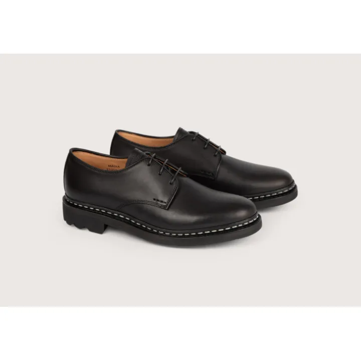 Heschung Derbies|Derby Malva AnilcalfcolorisNoir,semelleRavel