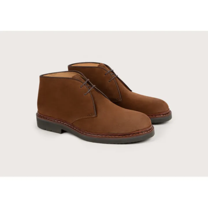 Heschung Les Intemporels|Bottines|Desert Boot Genêt HydrovelourscolorisCigare,semelleHu00e9vu00e9a