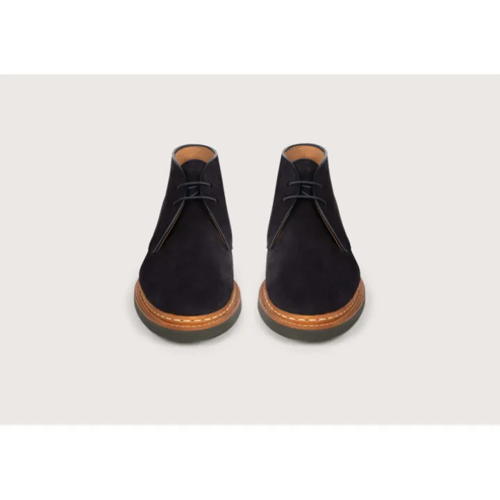 Heschung Les Intemporels|Bottines|Desert Boot Genêt HydrovelourscolorisNavy,semelleHu00e9vu00e9a