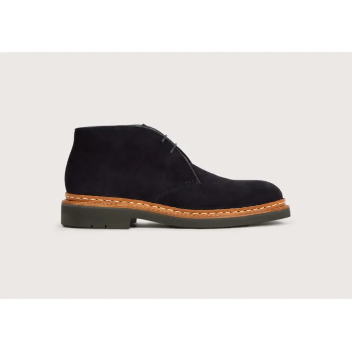 Heschung Les Intemporels|Bottines|Desert Boot Genêt HydrovelourscolorisNavy,semelleHu00e9vu00e9a