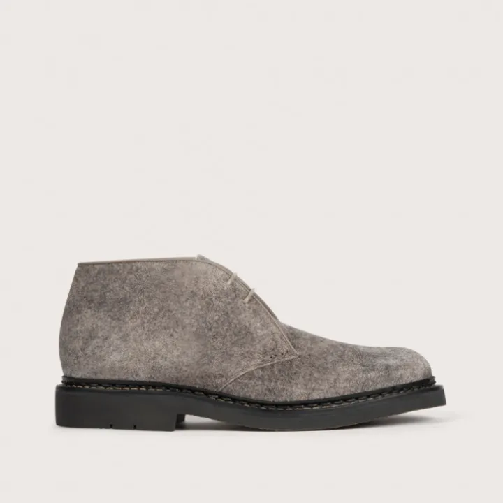 Heschung Les Intemporels|Bottines|Desert Boot Genêt Velours/FeutrecolorisGrey,semelleHu00e9vu00e9a