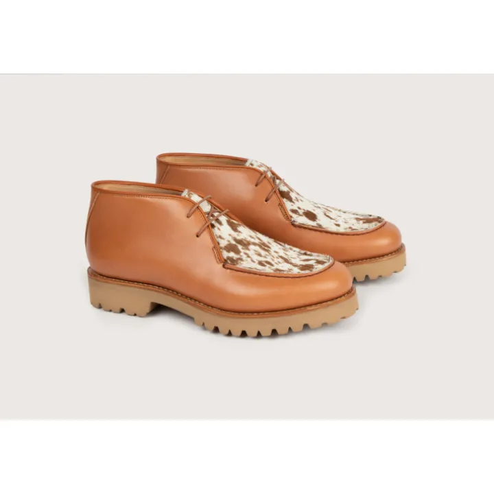 Heschung Bottines Et Bottes|Desert Boot Pilea PurecalfGoldetCowBlanc,semelleG-Light