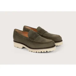 Heschung Mocassins|Mocassin Aloe VeloursGcolorisKaki,semelleG-Light