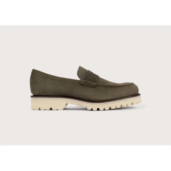 Heschung Mocassins|Mocassin Aloe VeloursGcolorisKaki,semelleG-Light