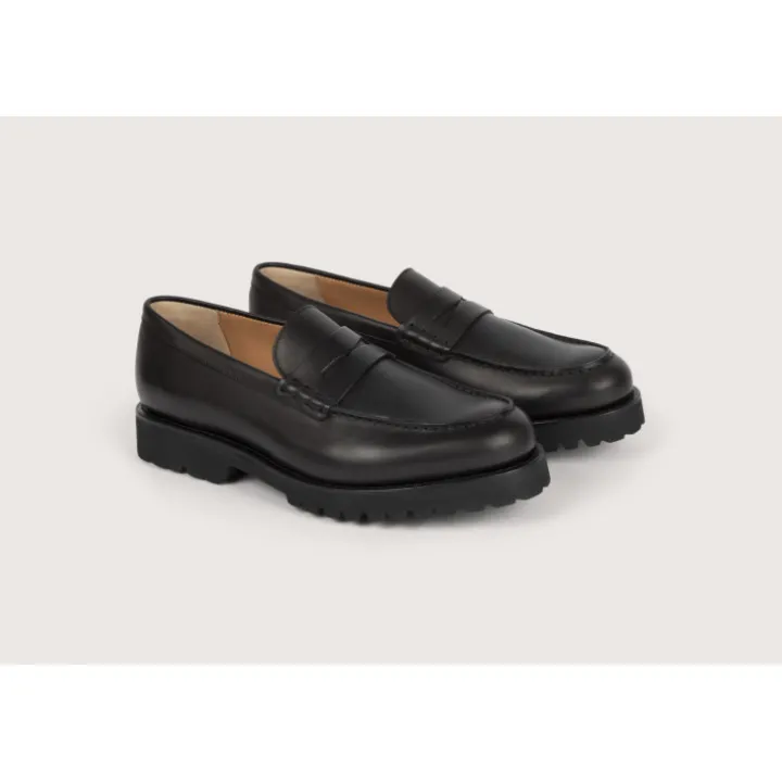 Heschung Mocassins|Mocassin Aloe AnilcalfcolorisNoir,semelleG-Light