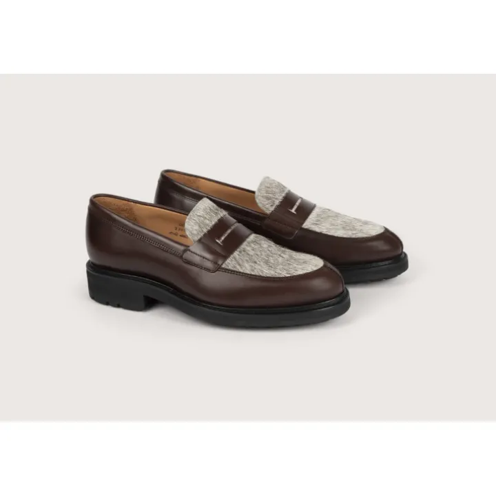 Heschung Mocassins|Mocassin Lilium Appaloosa/PonycolorisTabac/Fauve,semelleCommando