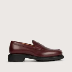 Heschung Mocassins|Mocassin Lilium AppaloosacolorisBordeaux,semelleCommando