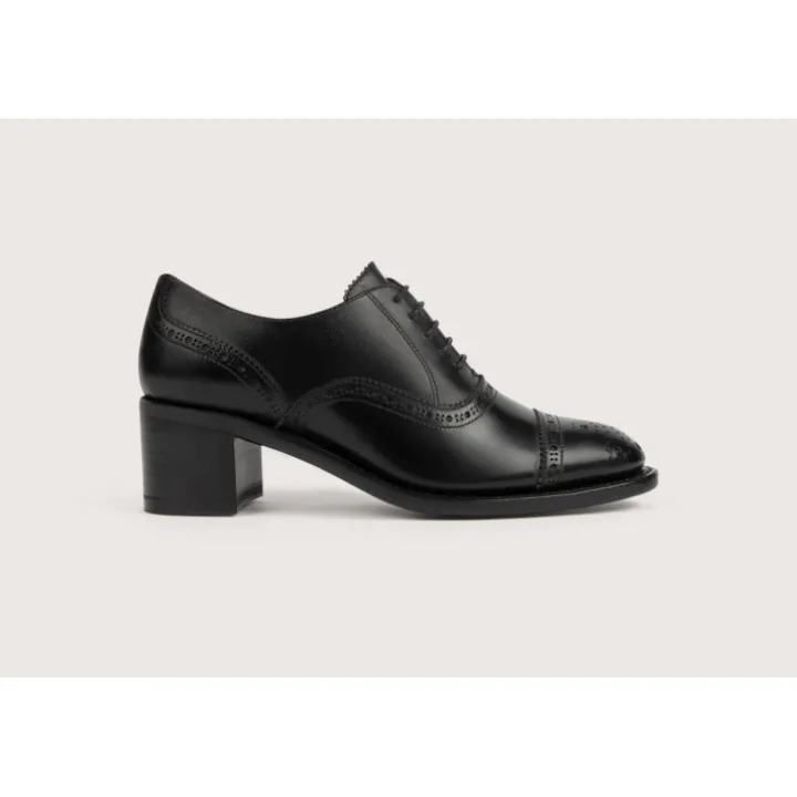Heschung Richelieus|Richelieu Morine BoxcolorisNoir,semelleCuir