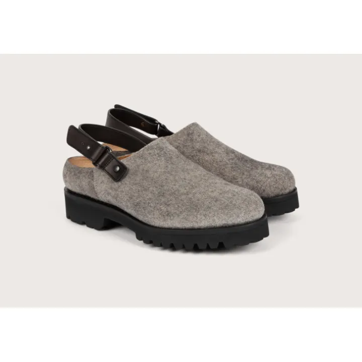 Heschung Sandales Et Mules|Sabot Oxalis Velours/FeutrecolorisGrey,semelleG-Light