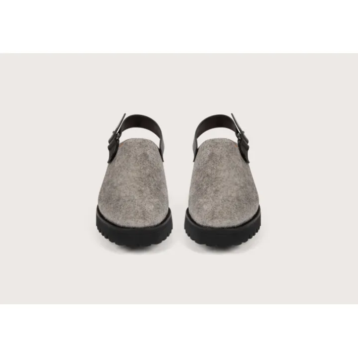 Heschung Sandales Et Mules|Sabot Oxalis Velours/FeutrecolorisGrey,semelleG-Light